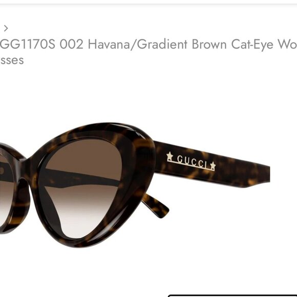 Gucci GG1170S 002 Havana/Gradient Brown Cat-Eye Women\'s Sunglasses main image 8